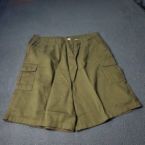 Boulder Creek Trading Co. Cargo Chino Shorts Tall Mens 3XL x11 Green Beige Khaki